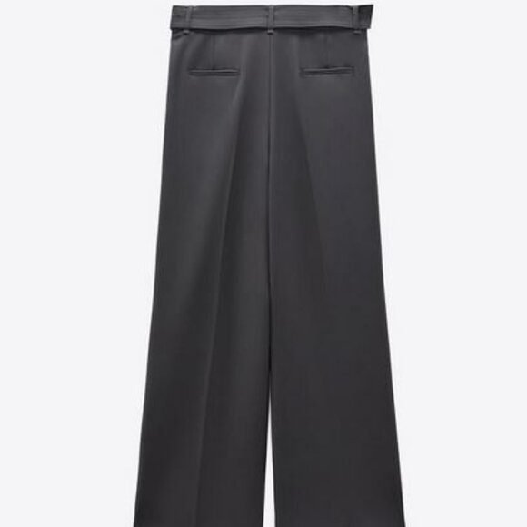 BNWT Zara Belted Relaxed Trouser LE, Sz Medium - Picture 2 of 6